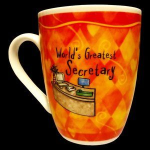 "World Greatest Secretary Vintage Coffee/Tea Mug H & H Fine Porcelain Mug Gift